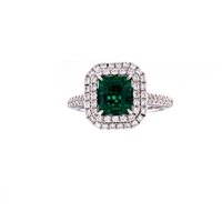 Vicenza - Piazzetta Palladio 2 - Anneau Crivelli Femme SMERALDO in Or Smeraldo 1.78 Ct 3646NS - 3646NS